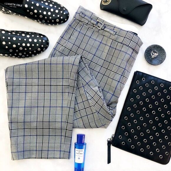 Halogen Grey Plaid Slim Fit Ankle Pants - Picture 11 of 11